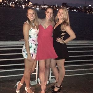 Tie Up Red Halter Dress